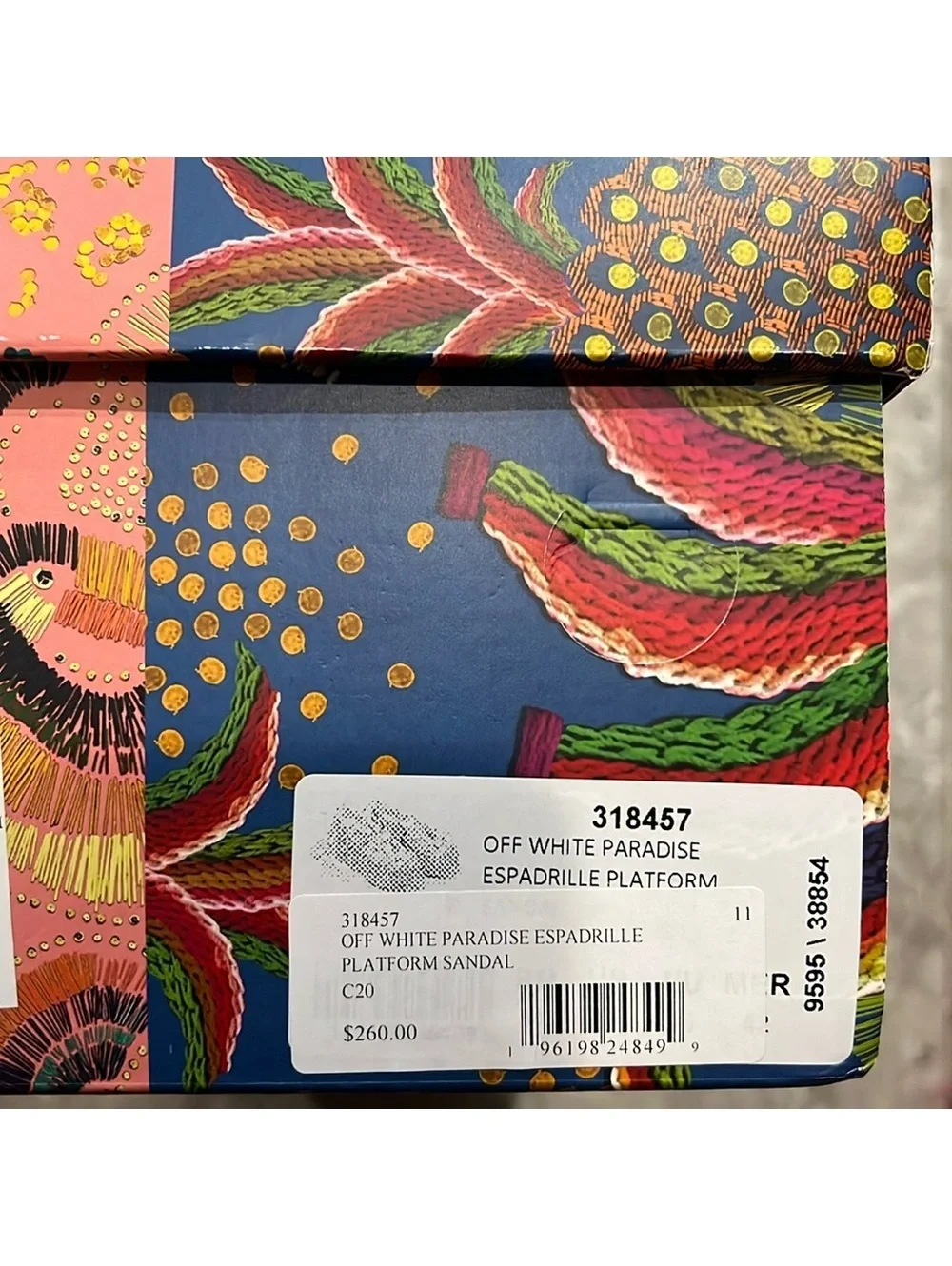 FARM Rio Paradise Bead Embellished Espadrille Platform Shoes Size 11 NWT+DustBag